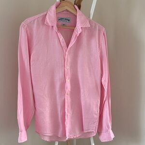 Young Men's Linen Pink Shirt
